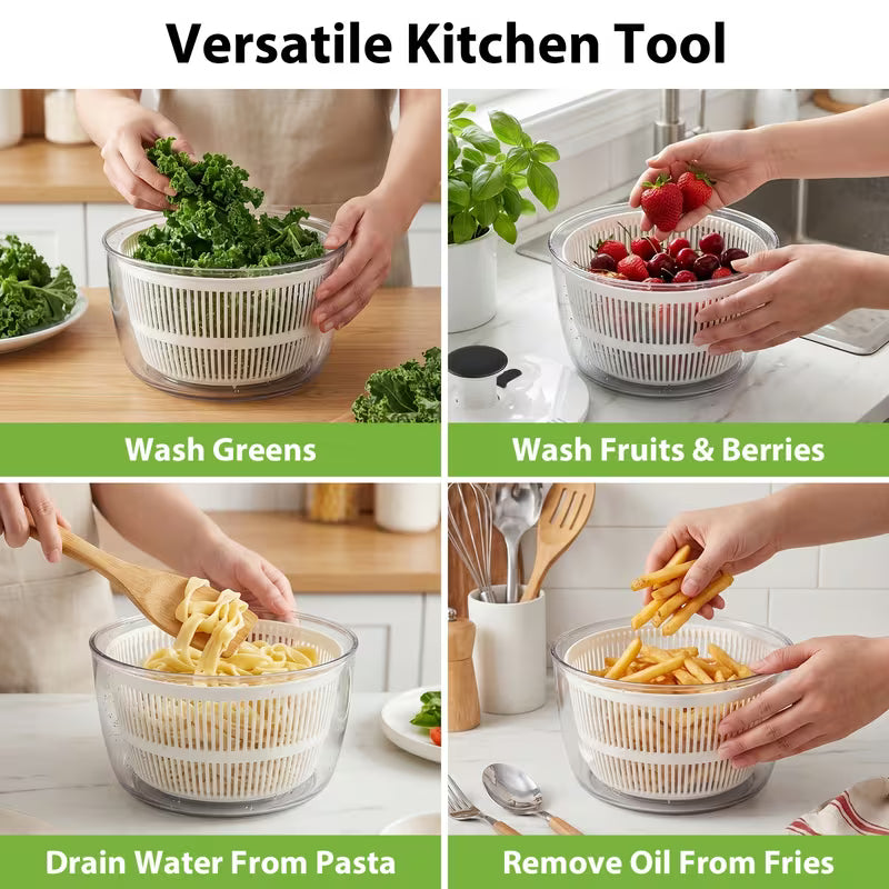 Multi-Function Salad Spinner for Efficient Meal Prep