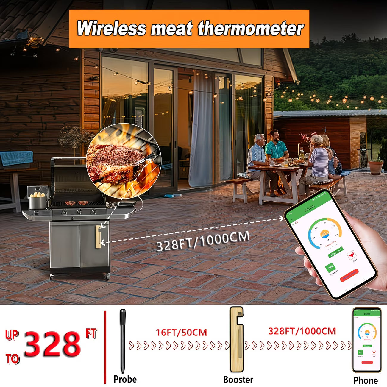 Smart Oven Temperature Probe for Precise Cooking